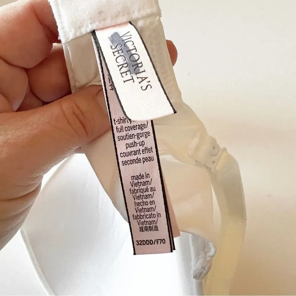 Victoria’s Secret T-shirt Bra Size 32DDD White Push-up Underwire Full Coverage - Picture 3 of 6